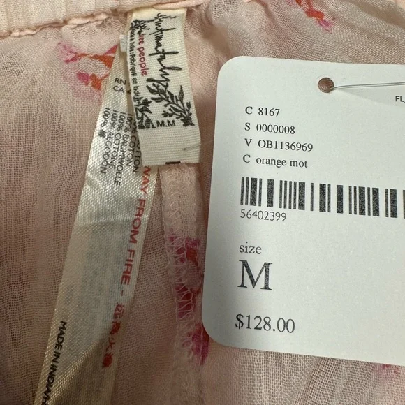 NWT Intimately Free People 100% Cotton Gauzy Open Front Slip Skirt Sz M - Picture 7 of 8